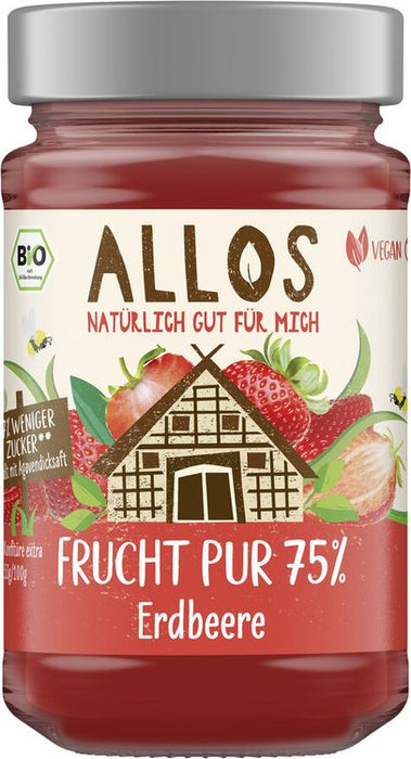 Allos - Frucht Pur 75% Erdbeere, bio 250g