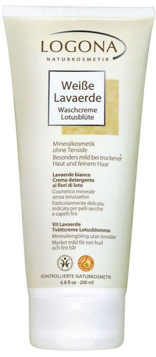 Logona - Weiße Lavaerde Waschcreme Lotusblüte 200ml