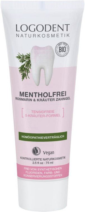 Logona - MENTHOLFREI Rosmarin & Kräuter Zahngel 75ml