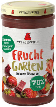 Zwergenwiese - FruchtGarten Erdbeere-Rhabarber, bio, 225g
