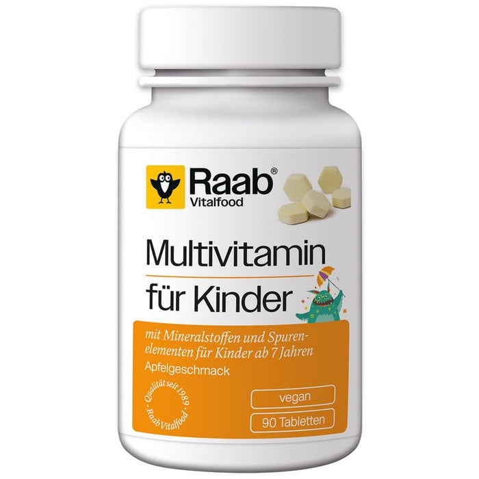 Raab Vitalfood - Vitamin Multivitamin für Kinder ''Apfel'', 90 Tbl.