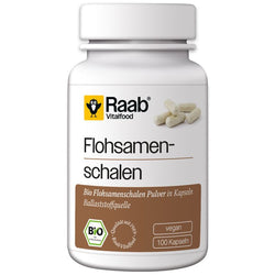 Raab Vitalfood - Flohsamenschalen Bio 100 Kapseln