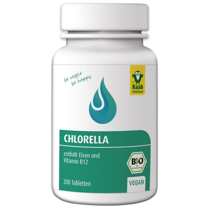Raab Vitalfood - Chlorella Microalgen bio Kapseln 200Stk