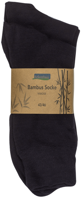 Reformhaus - Bambus Socke, Gr. 43/46 Schwarz