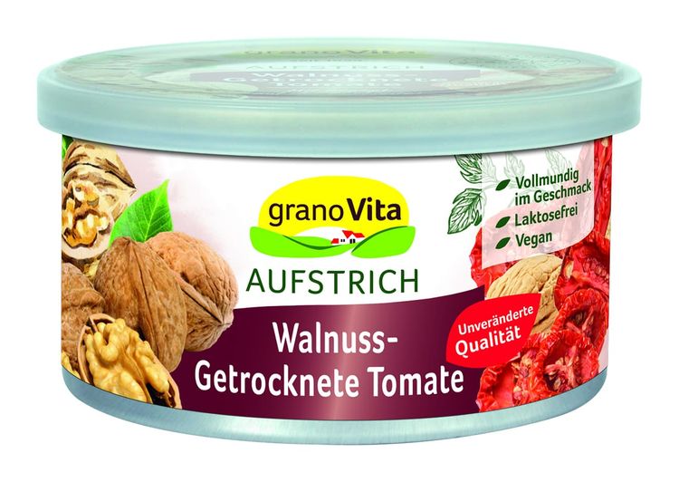 GranoVita - Walnuss-Getrocknete Tomate vegane Pastete 125g
