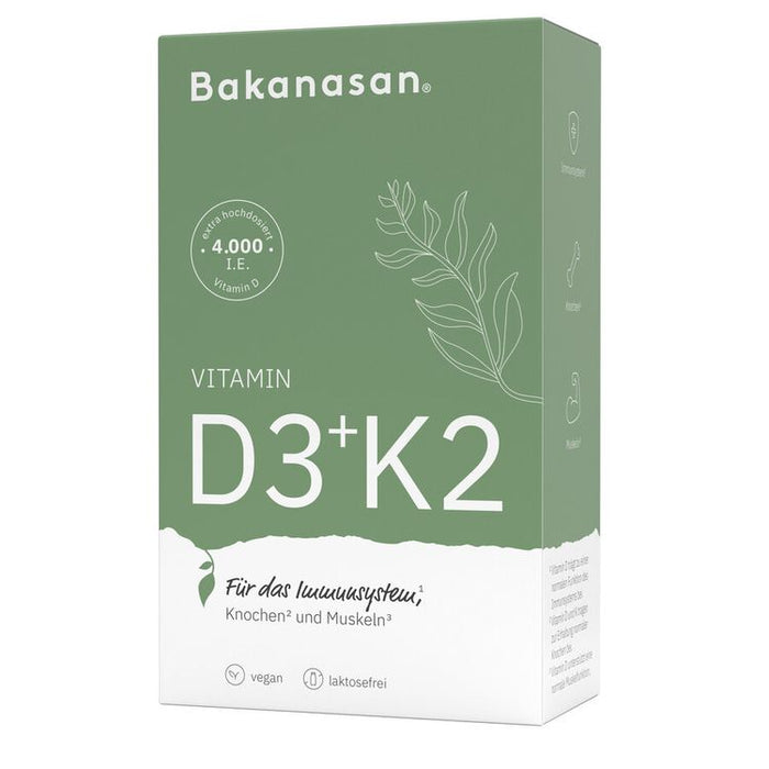 Bakanasan - Vitamin D3+K2 Kapseln, 60 St.