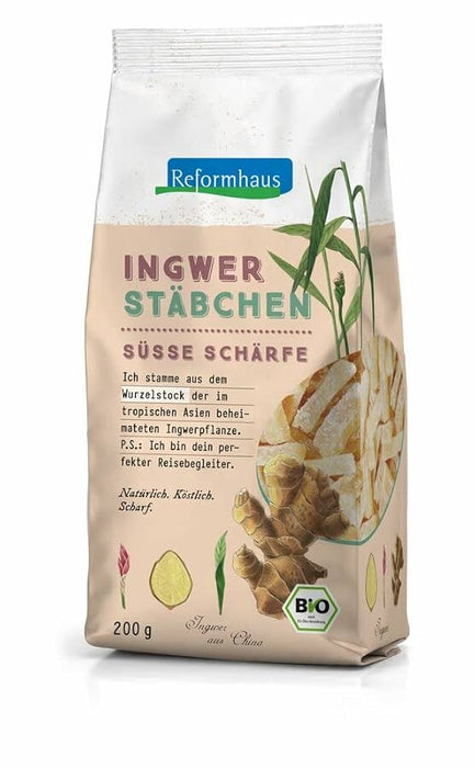 Reformhaus - Ingwer-Stäbchen gezuckert bio 200g