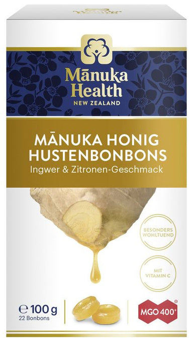 Manuka Health - MGO 400+ Manuka Hustenbonbons (Ingwer-Zitrone) 100g