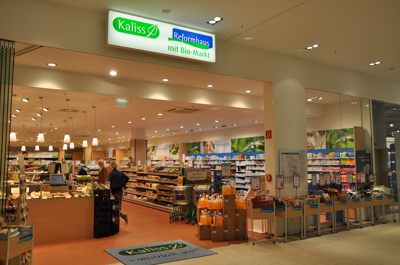 Eingang zur Reformhaus Kaliss Filiale