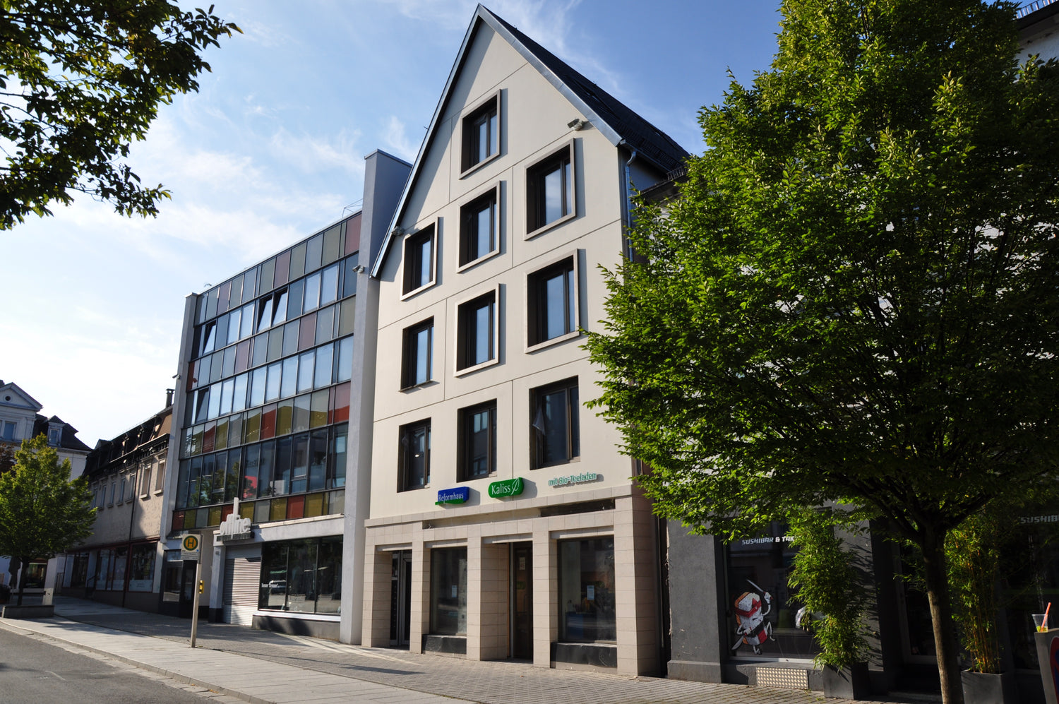 Außenansicht einer Reformhaus Kaliss Filiale