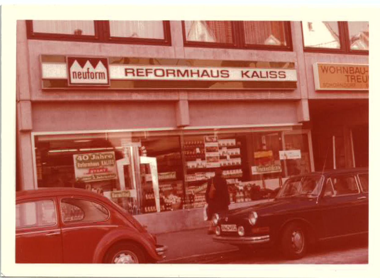 Eine alte Filiale des Reformhaus Kaliss von außen.