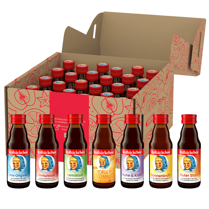 Rotbäckchen Probierpaket mit 24 Rotbäckchen-Minis, 24x 125ml