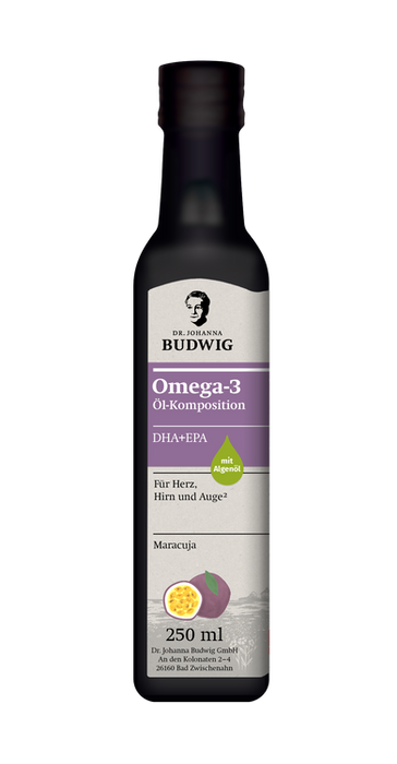 Dr. Budwig - Omega-3 DHA+EPA Maracuja Öl, 250ml