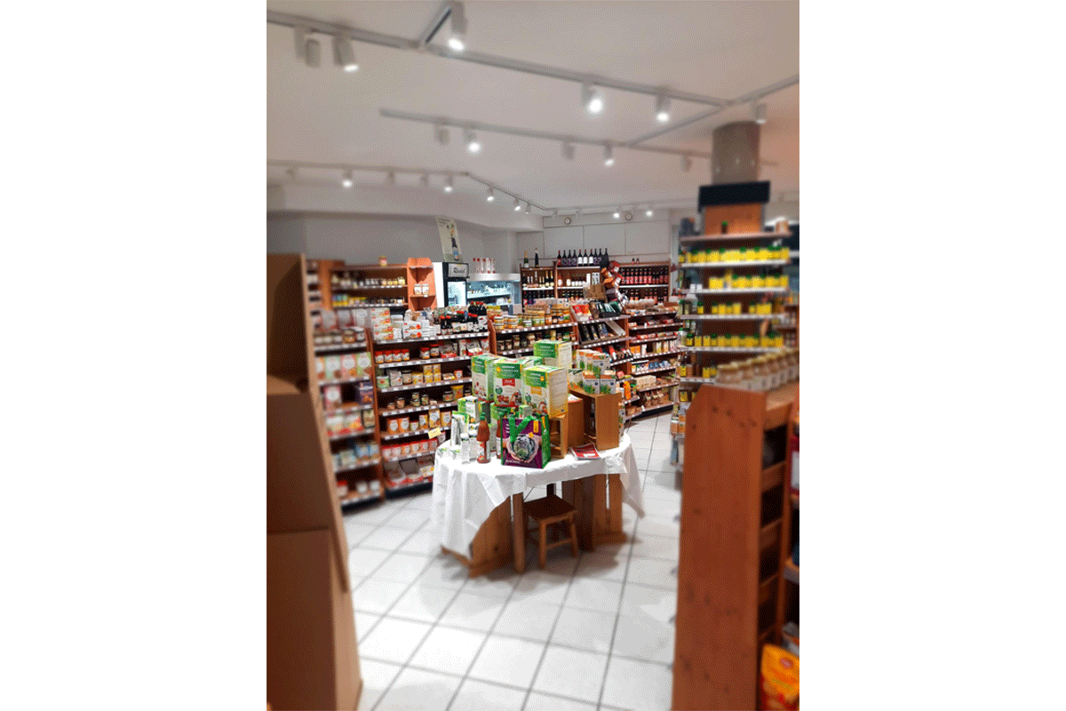 Produktregale Reformhaus Riedel