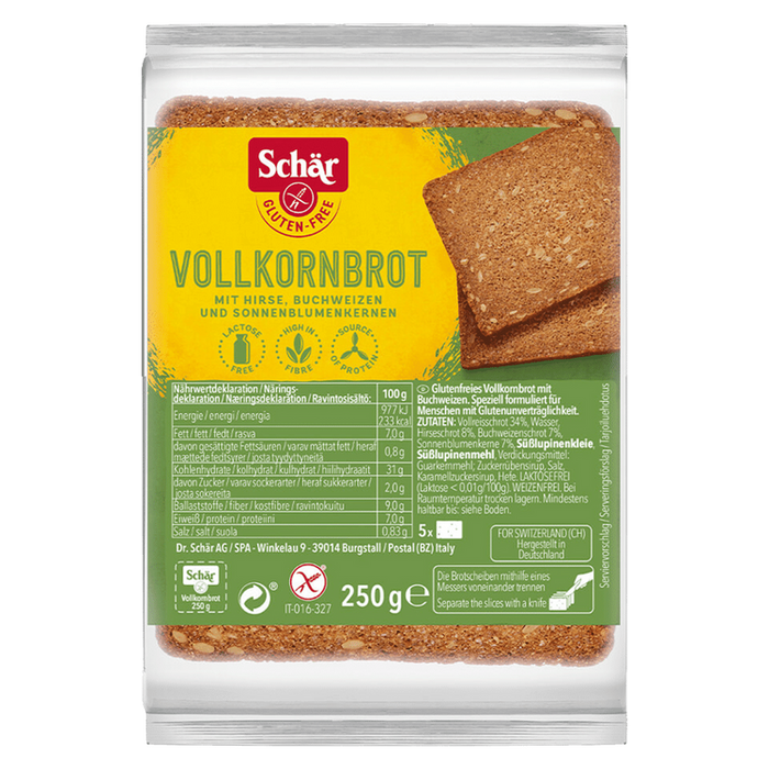 Schär - Vollkornbrot glutenfrei, 250g