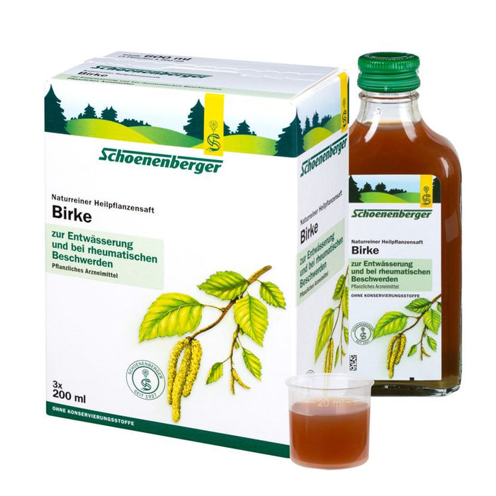 Schoenenberger - Birke, Naturreiner Heilpflanzensaft bio, 600ml