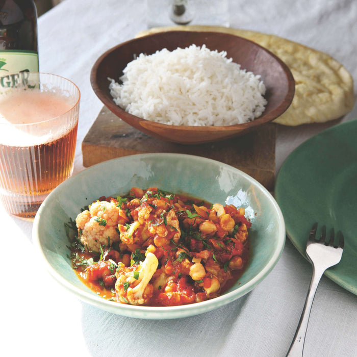Curry mit Blumenkohl und Kichererbsen