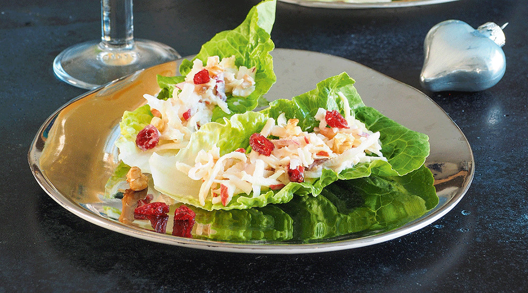 Salat-Tacos mit Cranberry-Waldorfsalat — Reformhaus.de Salat-Tacos mit Cranberry-Waldorfsalat — Reformhaus.de