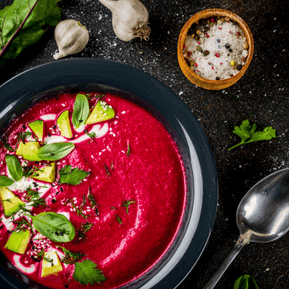 Rote Bete-Suppe mit Kürbis