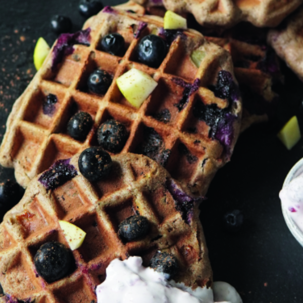 Blaubeer-Zimt-Waffeln