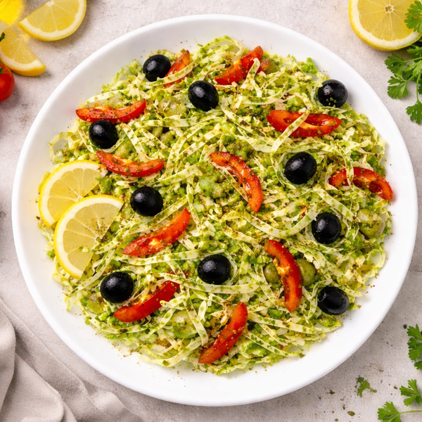 Leichter Rohkost-Salat mit Spitzkohl und Pesto