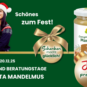 Probiertage vom 15. bis 20. Dezember mit Cremiges Mandelmus von granoVita
