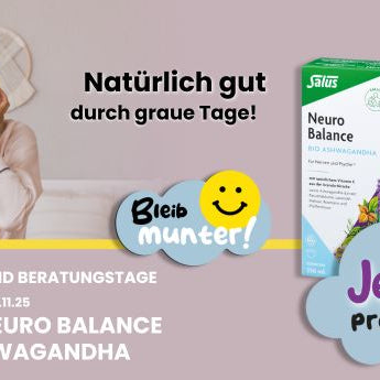 Probiertage vom 20. bis 25. Oktober mit Neuro Balance Bio Ashwagandha Tonikum von Salus