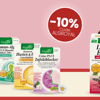 Sparen Sie vom 15. bis 30. November 10 Prozent auf Alsiroyal mit dem Code ALSIROYAL