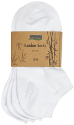 Reformhaus - Bambus Sneaker Socke, Gr. 35/38 Weiß
