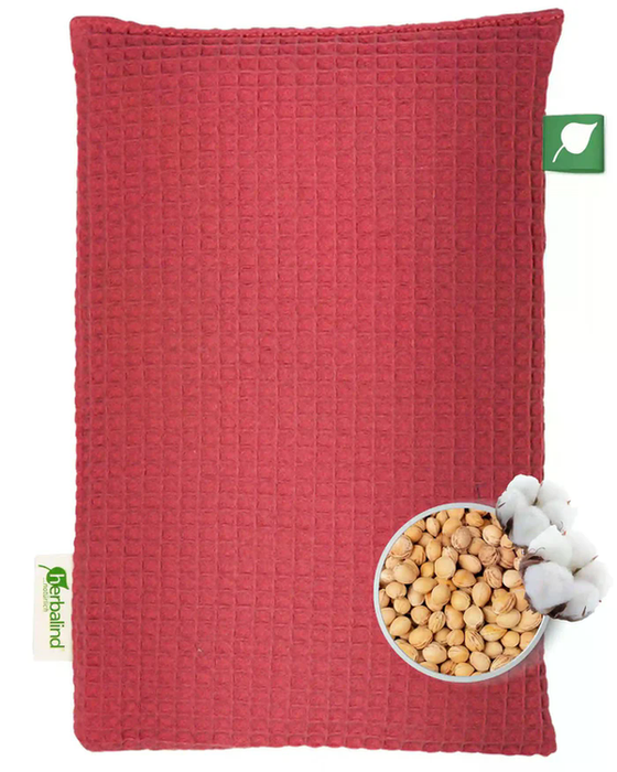 Herbalind - Kirschkernkissen 20x30cm Waffel-Pique Dark Rosa