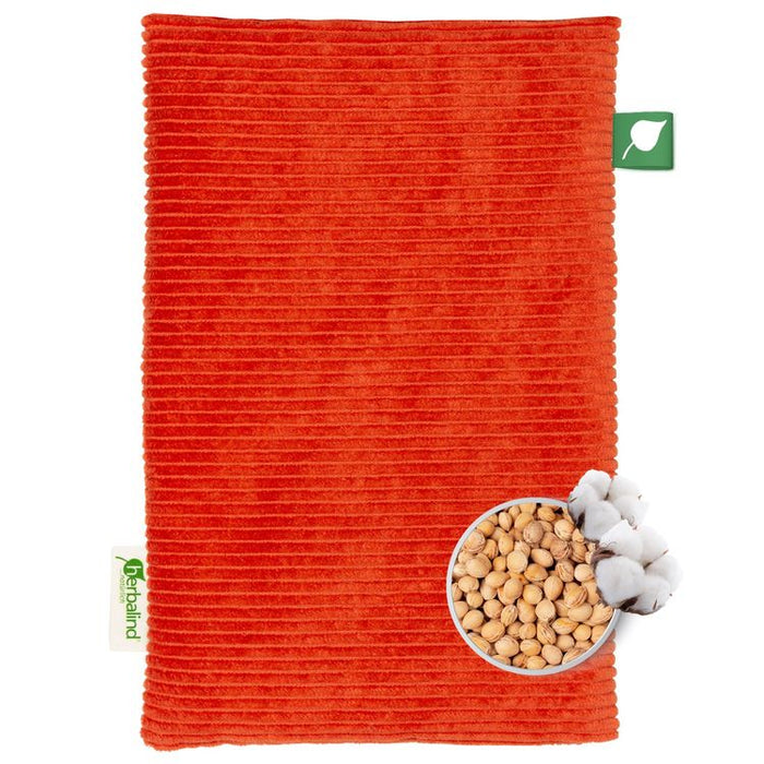 Herbalind - Cord Kirschkernkissen 30x20cm, orange