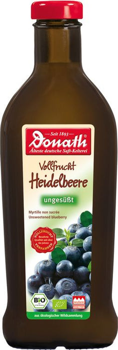 Donath - Vollfrucht Heidelbeere ungesüßt bio vegan 500ml