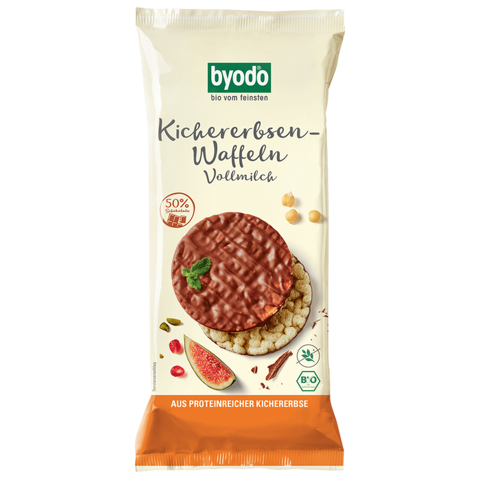 Byodo - Kichererbsen-Waffeln Vollmilch bio, 65g