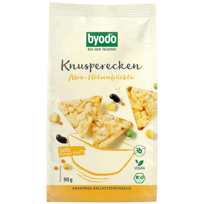 Byodo - Knusperecken Mais-Hülsenfrüchte, 90g