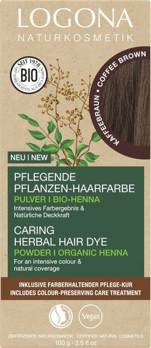 Logona - Pflanzen-Haarfarbe Pulver Kaffeebraun 100g