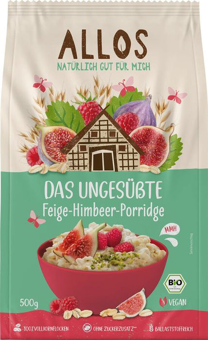 Allos - Das Ungesüßte Feige-Himbeer-Porridge bio vegan 500g