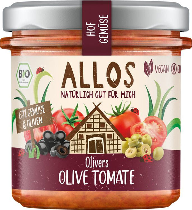 Allos - Hof-Gemüse Oliver's Olive Tomate Brotaufstrich, bio 135g