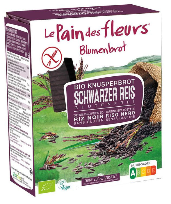 Blumenbrot - Knusprige Schwarzer Reis Schnitte bio 150g