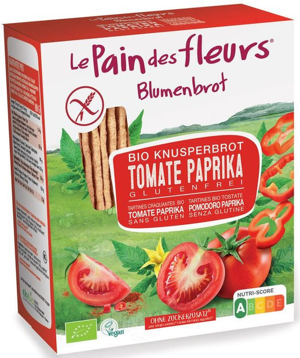 Blumenbrot - Knusperbrot Tomate und Paprika bio 150g