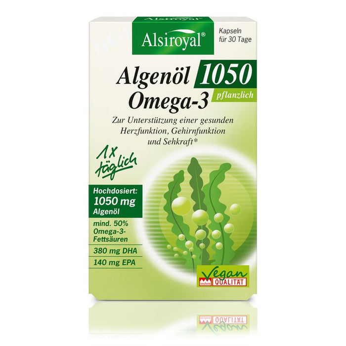 Alsiroyal - Algenöl 1050 Omega-3 Kapseln, 30 Kaps,