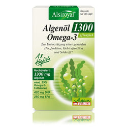 Alsiroyal - Algenöl 1300 Omega-3 Kapseln, 30 Kaps,