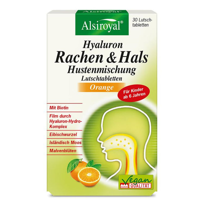 Alsiroyal - Hyaluron Rachen & Hals Hustenmischung Orange, 30g