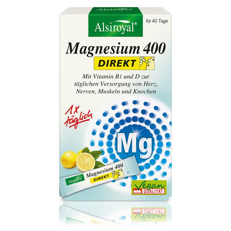 Alsiroyal - Magnesium 400 DIREKT Zitrone, 40 St,