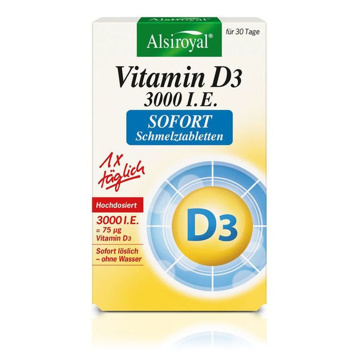Alsiroyal - Vitamin D3 - 3000 I.E SOFORT Schmelztabletten 30 stk