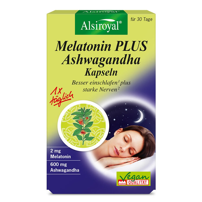 Alsiroyal - Melatonin PLUS Ashwagandha Kapseln 30 Stk.