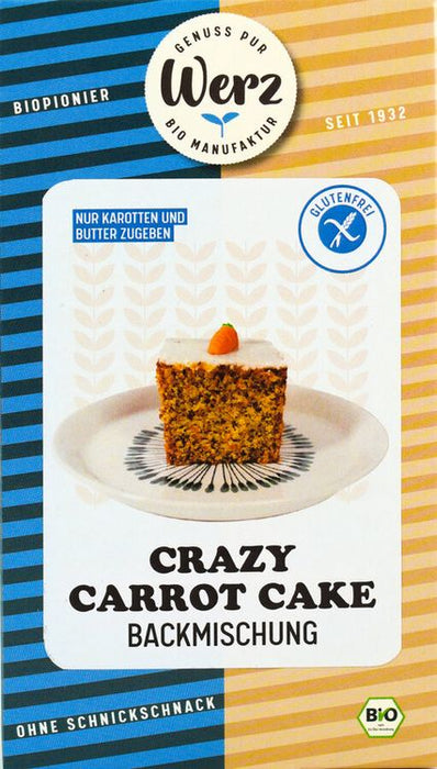 Werz - Crazy Carrot Cake Backmischung, glutenfrei vegan bio, 500g