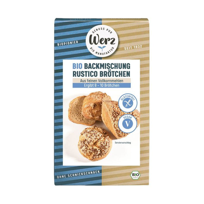 Werz - Backmischung Rustico Brötchen,  glutenfrei, Bio, 350g