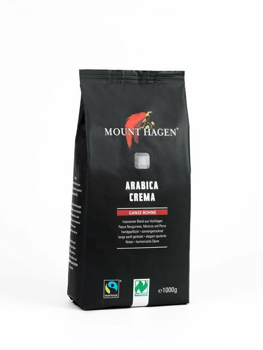 MOUNT HAGEN - Bio FT Arabica Crema ganze Bohne 1kg