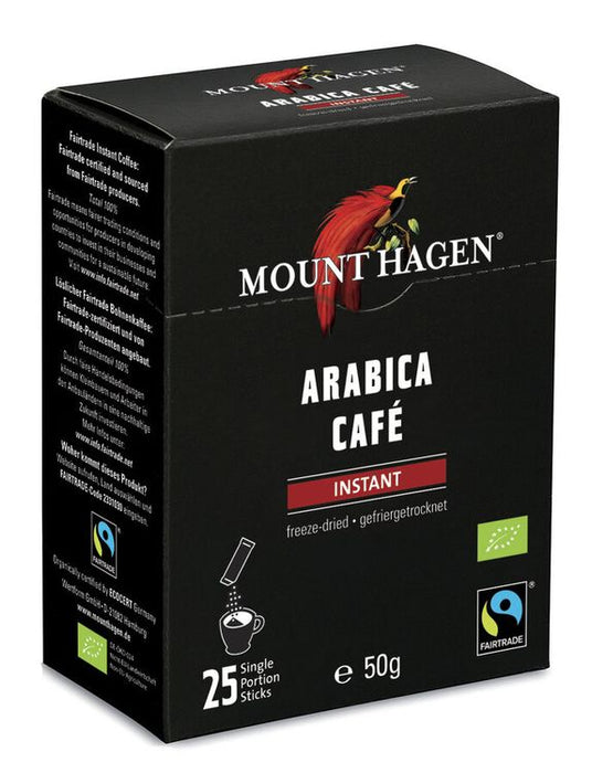 MOUNT HAGEN - Bio Fairtrade Instant Kaffee Stick, 25x2g