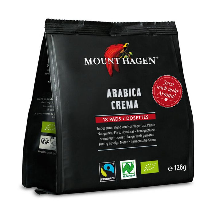 MOUNT HAGEN - Kaffee-Pads Arabica Crema, 126g